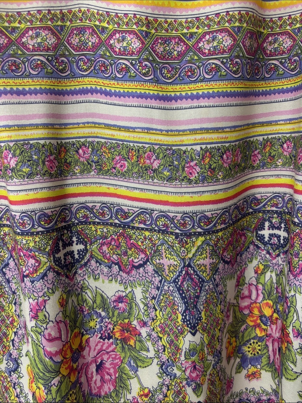 Anthropologie Maeve size S  Floral Stripe V-Neck Peasant Blouse - Picture 4 of 6
